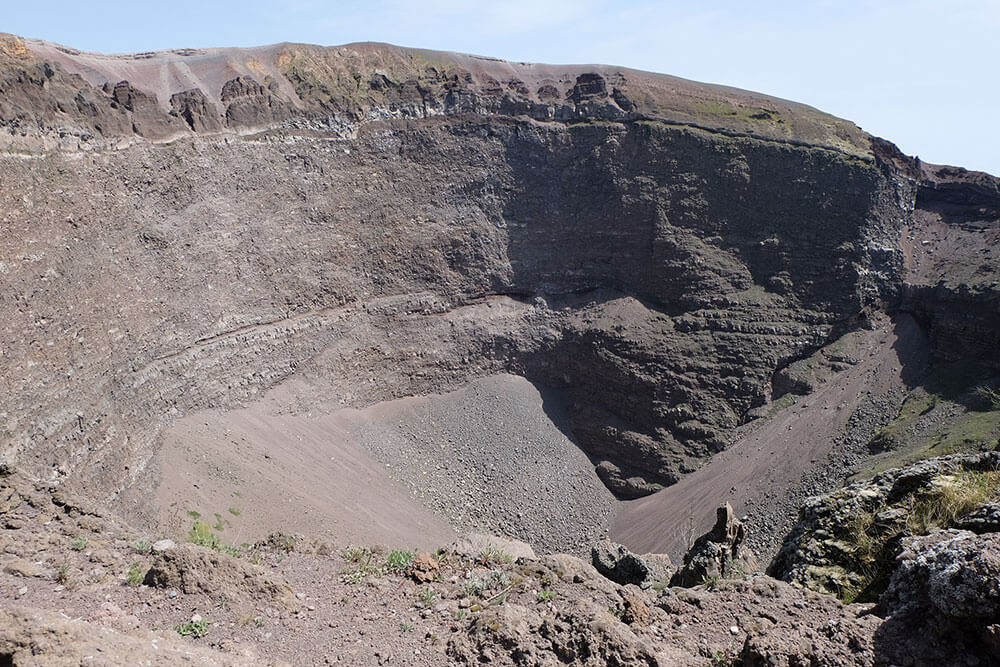 Vesuvius's crater. It's still an active volcano!