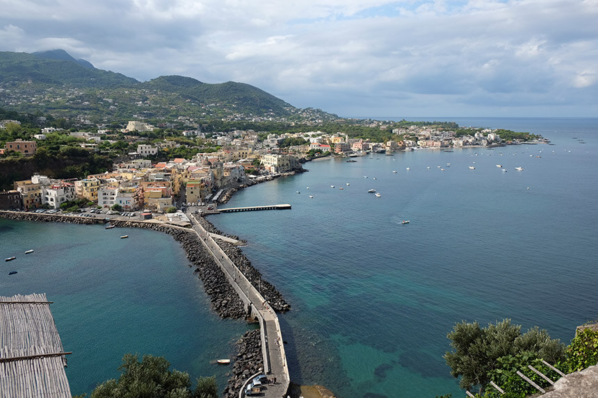 The view over Ischia Ponte from Castello Aragonese