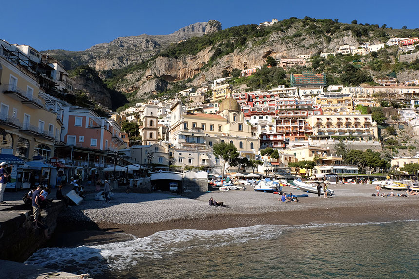 Positano on the Amalfi coast, seen from the boat back to Sorrento