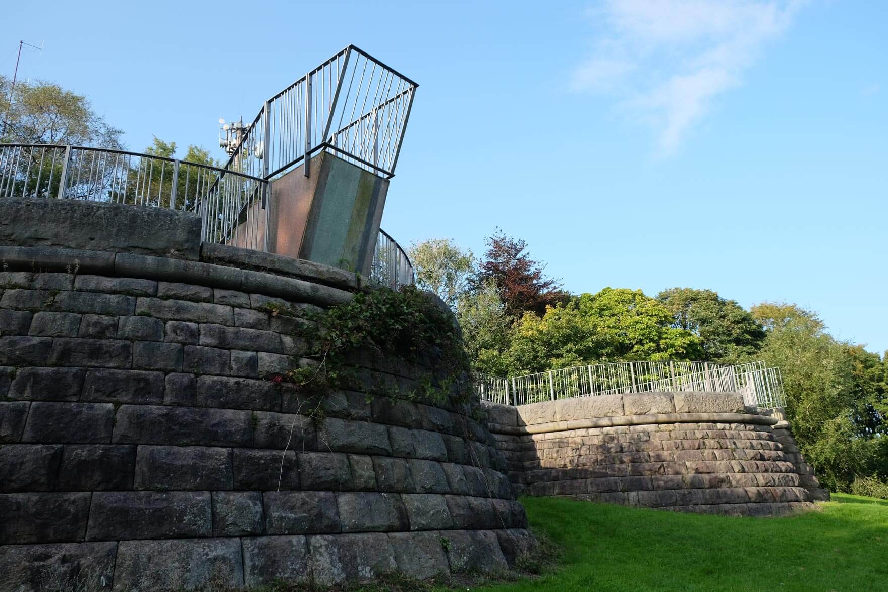 The Colourfields Panopticon in Blackburn's Corporation Park is built on top of the Victorian cannon battery