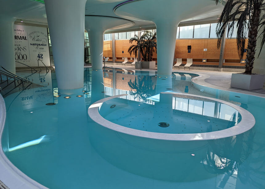 The Minerva pool at the Thermae spa in Bath