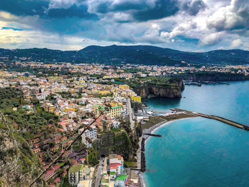 Meta, near Sorrento, is one of the few places in the area with a sandy beach