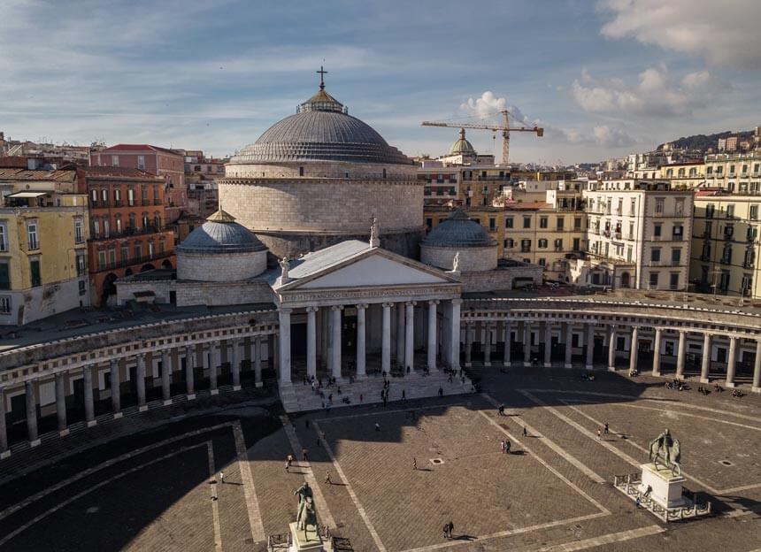Piazza del Plebiscito in the centre of Naples
