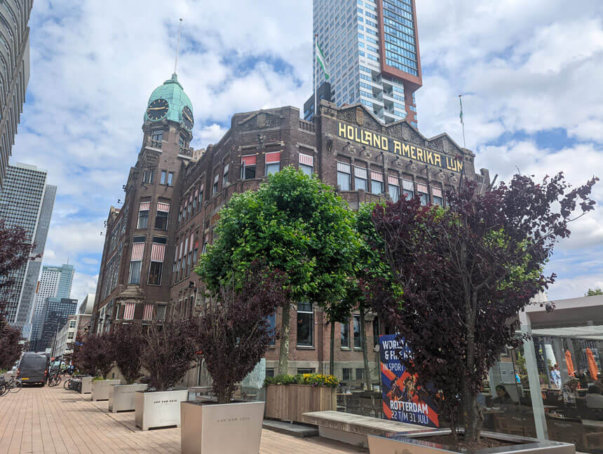 The former headquarters of the Holland America Line, now the Hotel New York.