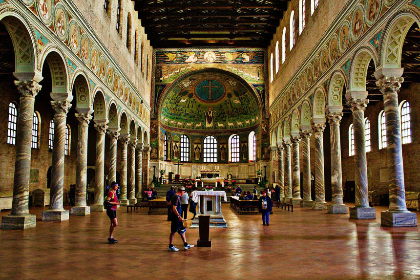 Stunning mosaics at the Basilica di Sant'Apollinare in Classe, near Ravenna