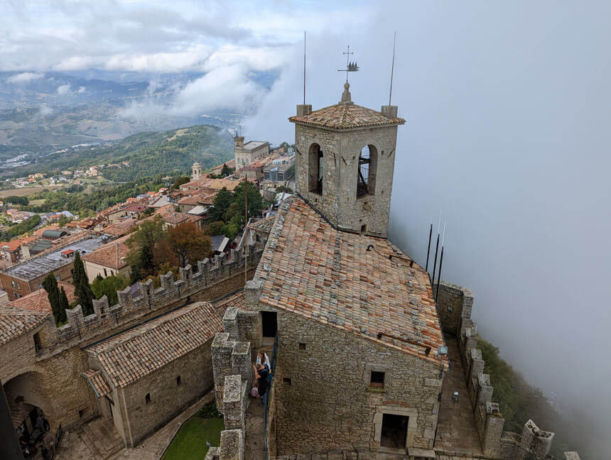 Up in the clouds while visiting San Marino