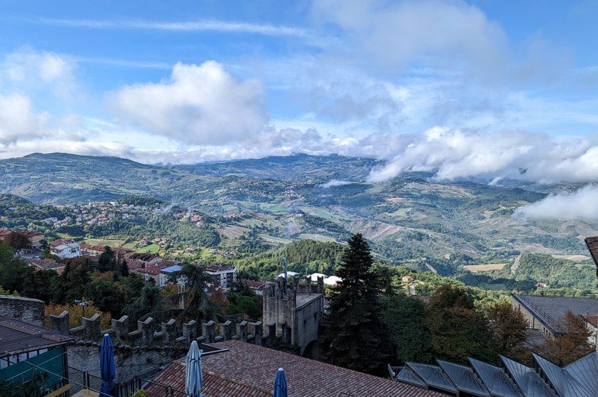 The view from Hotel Rosa's terrace - imagine waking up to this!