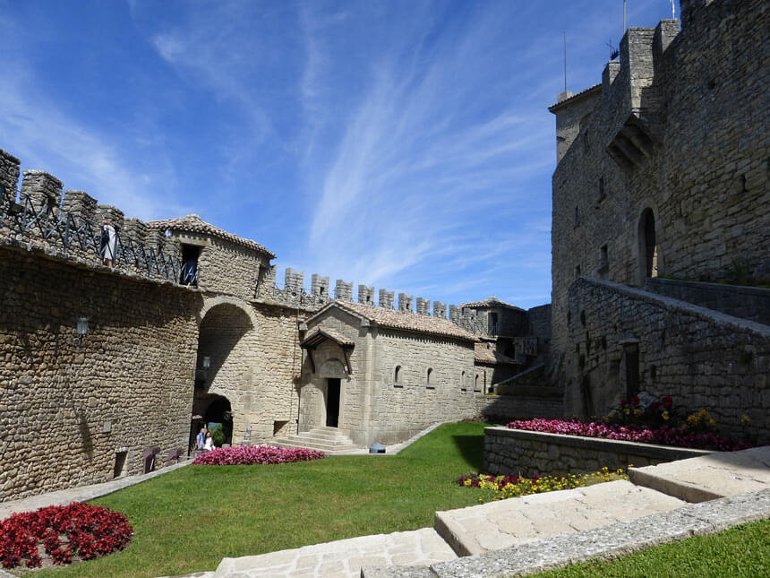 Inside the first tower in San Marino