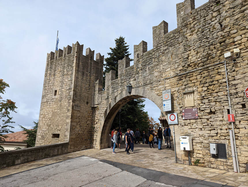 One of the gates into San Marino's old city