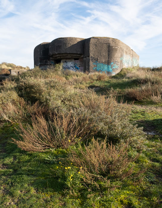 One of the Atlantic Wall bunkers you can see at Amsterdam beach