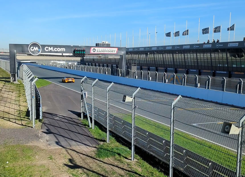 A Lotus car on the track at Circuit Zandvoort