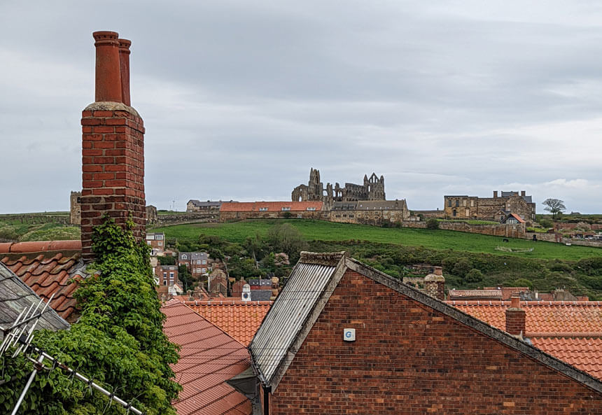 Our room at The Horngarth had a view of Whitby Abbey