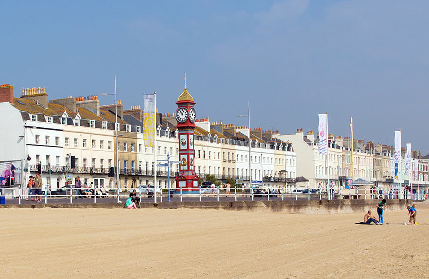 Weymouth is a popular Dorset seaside resort, with a long sandy beach and lots to offer visitors