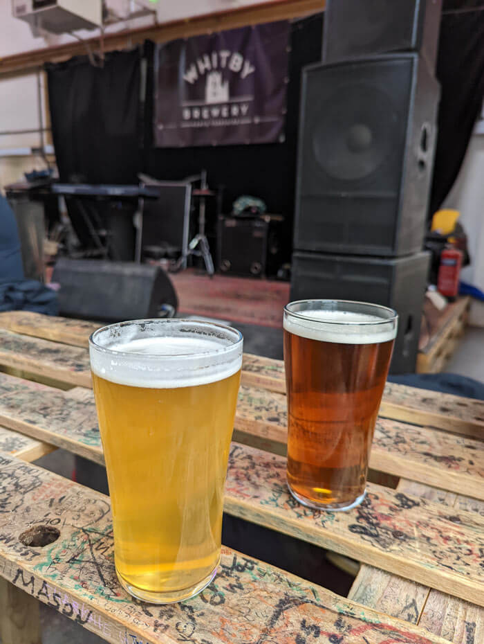 The Whitby Brewery taproom is right next to Whitby Abbey