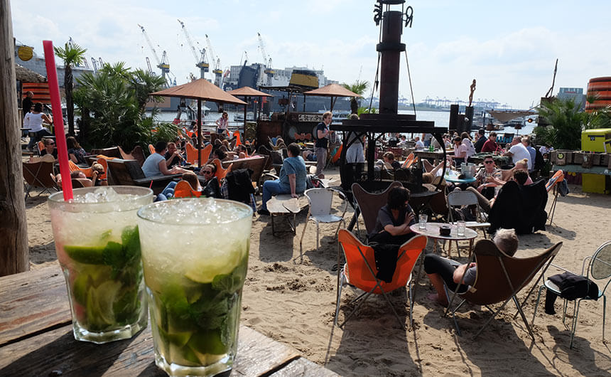 But Hamburg is also a great beach city! Sip cocktails at one of the beach bars or watch container ships float by at one of the free city beaches.