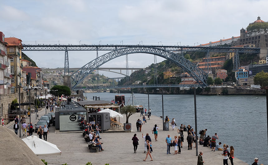 Porto is famous for its beautiful bridges and its historic Port wine cellars