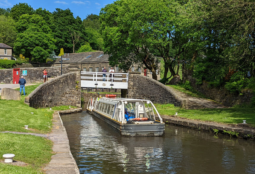 The last bridge over the Huddersfield Narrow Canal before it enters the Standedge canal tunnel