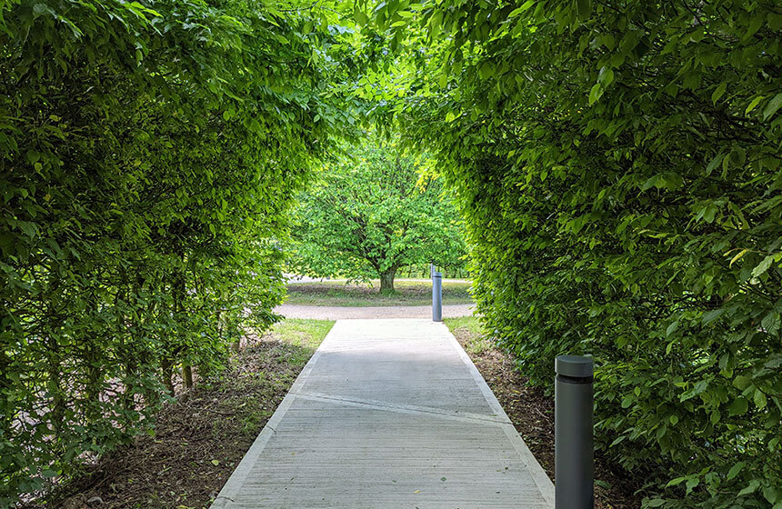 The grounds at the observatory are really pretty, with wide, flat walkways