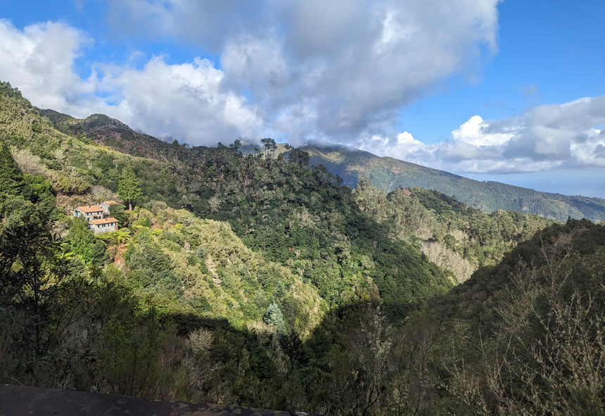 The view from the bus to Ribeiro Frio from Funchal