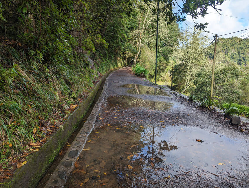 Near the start of the levada walk. From here it's around 1.5km to the Balcões viewpoint.