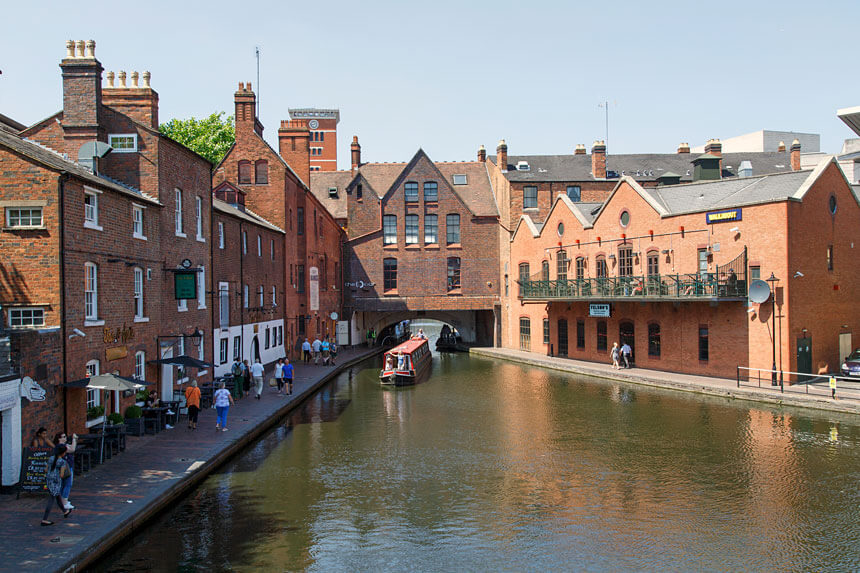 Gas Street Basin in Birmingham