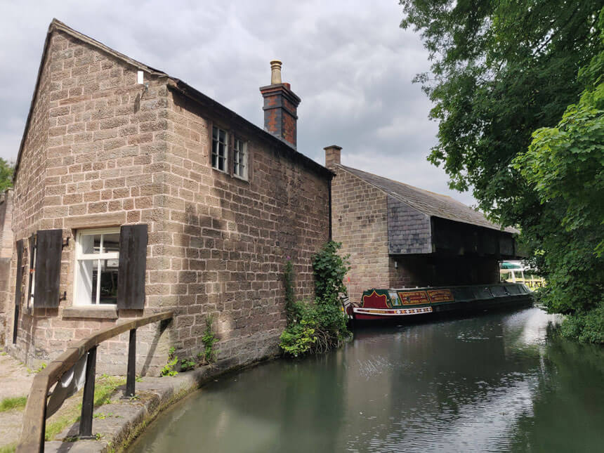 The Birdswood canal boat moored at Cromford