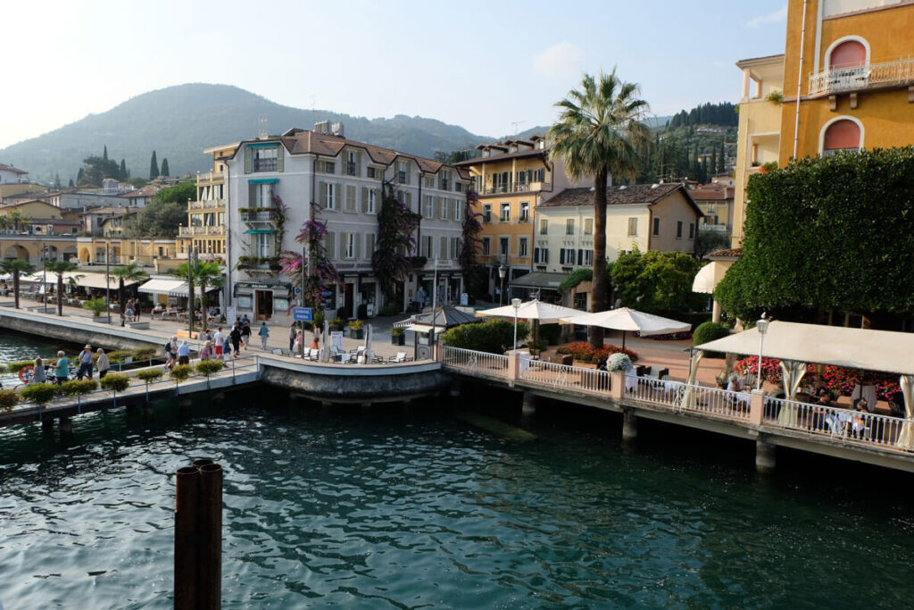 Arriving at Gardone Riviera in Lake Garda by ferry. After the end of September, there are fewer ferries and it's harder to get around the lake. 