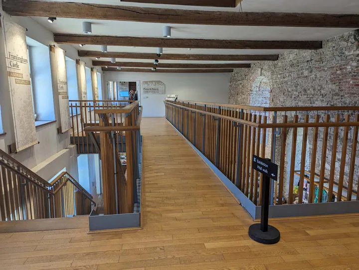 Upstairs in the workhouse building. The castle museum is across the bridge, the Framlingham Museum is behind me.