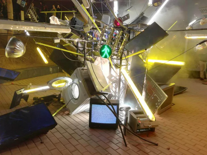 An installation at Llum Festival, Barcelona