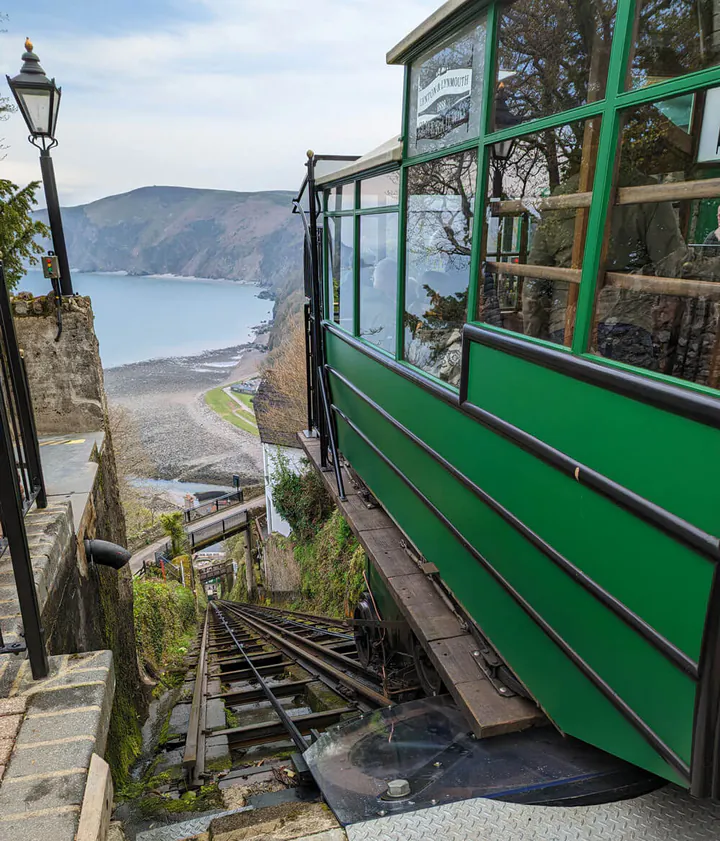 The historic Lynton and Lynmouth Cliff Railway