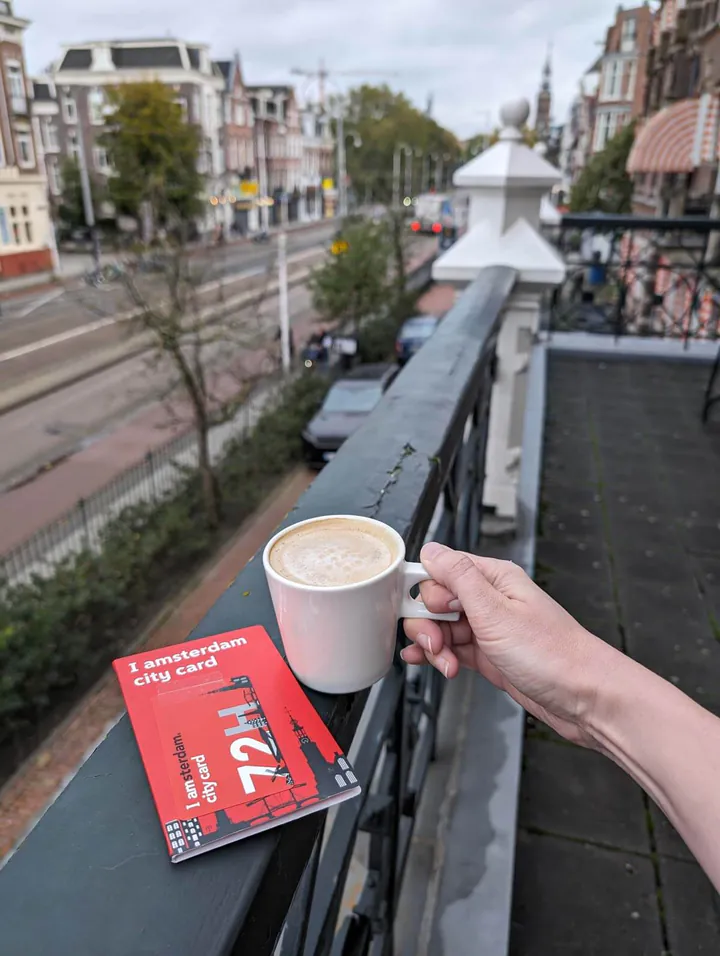 My balcony overlooking Linnaeusstraat and the Oosterpark. While The Manor is in the east of Amsterdam, it's easy to get to attractions in the city centre.