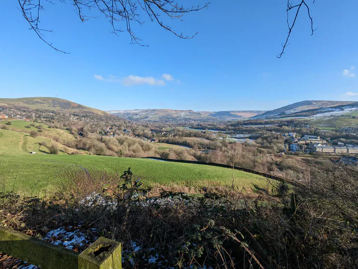 A view of the Saddleworth hills