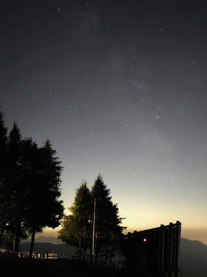The night sky up a local mountain in Switzerland
