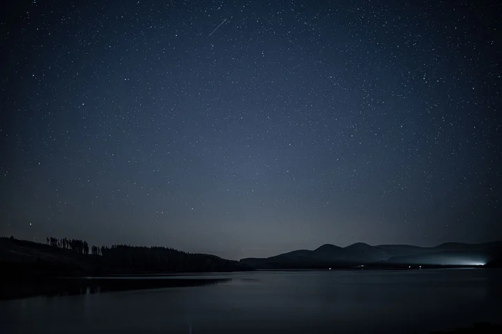 Stars above a lake in Galloway Forest Park