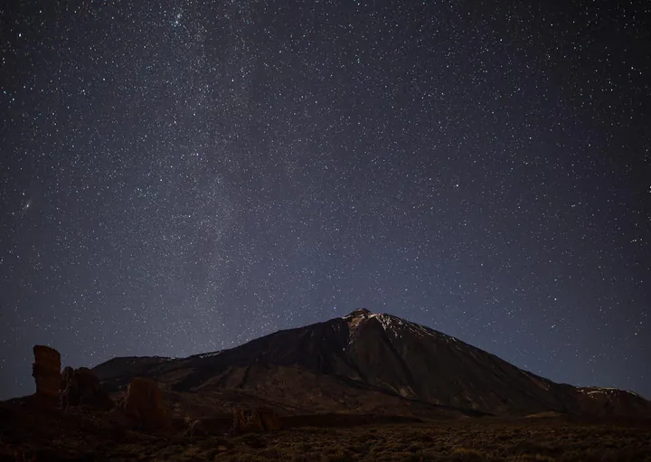 Stars above Mount Teide
