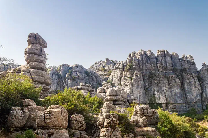 The rock formations in El Torcal Natural Park look like they've come from another planet