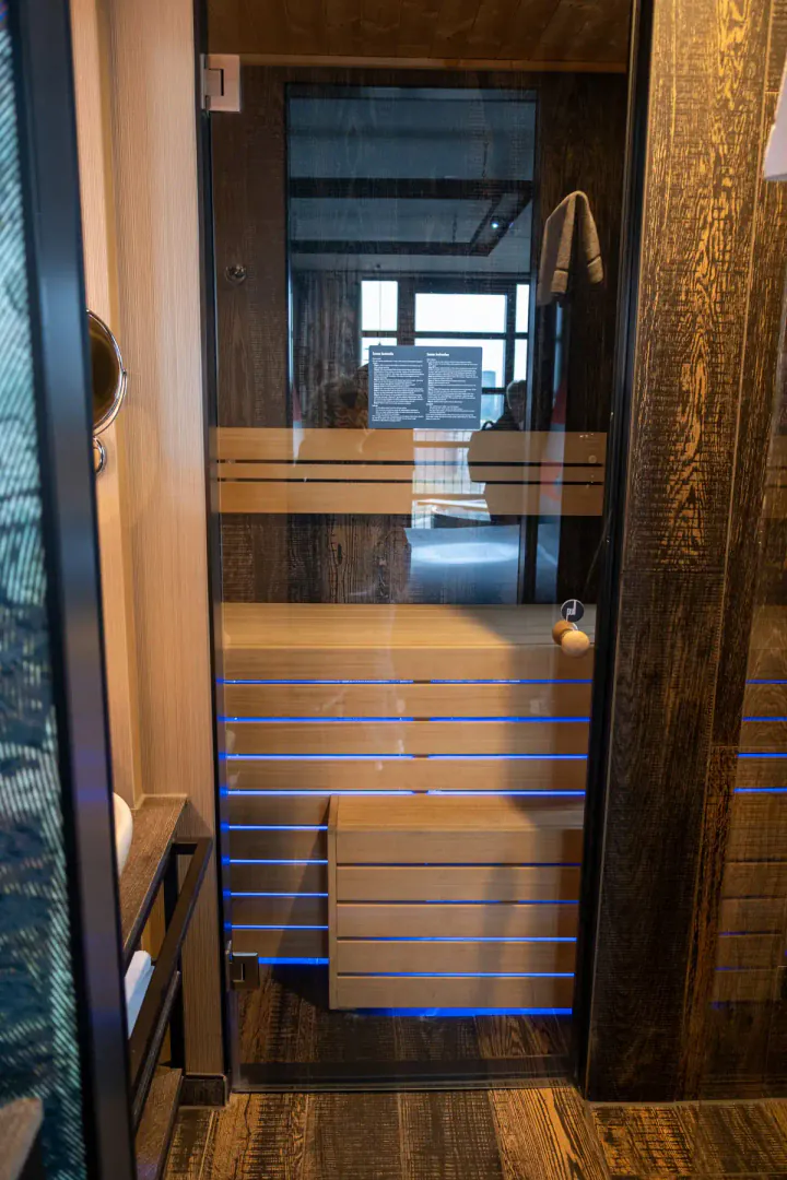 A private sauna in one of the Wellness Suites at the Landmark Hotel Amsterdam