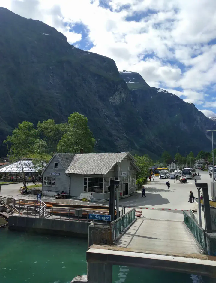 Leaving Gudvangen, a tiny village at the innermost part of the Nærøyfjord