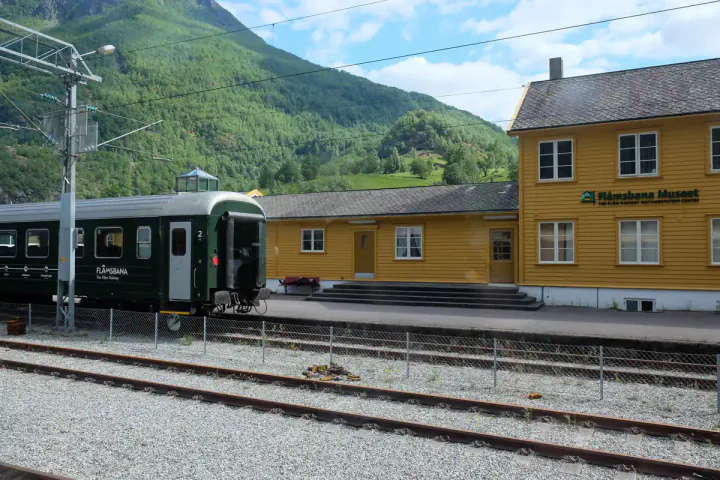 The railway station and museum at Flåm