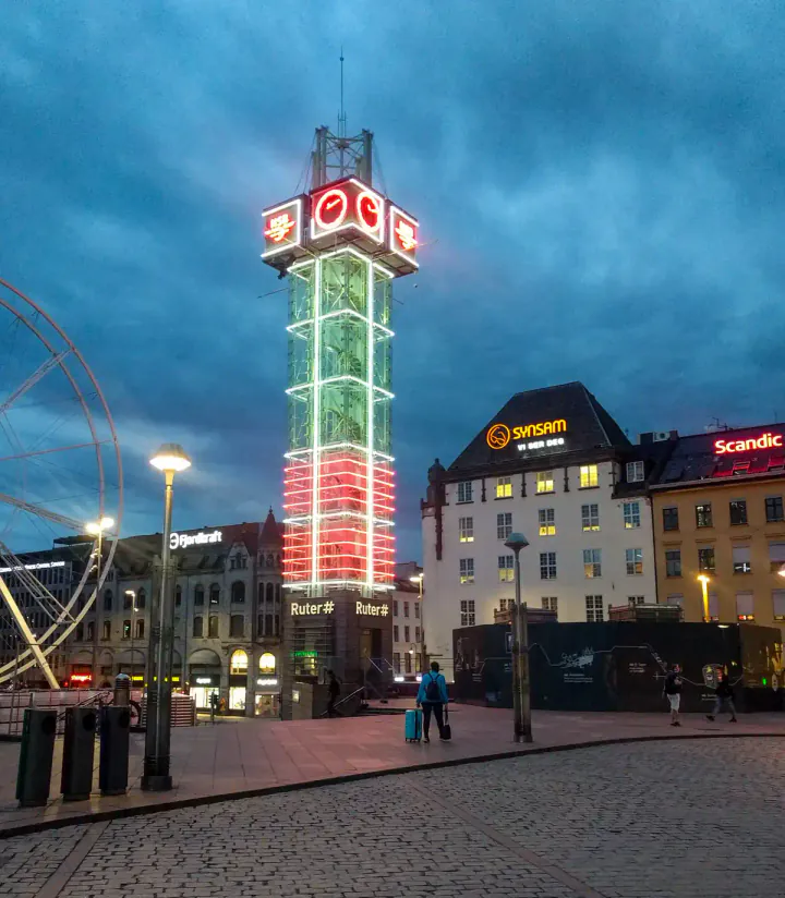 Finally arriving at Oslo S station after our 14-hour journey