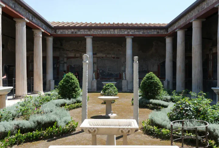 A house at Pompeii with an elegant courtyard garden