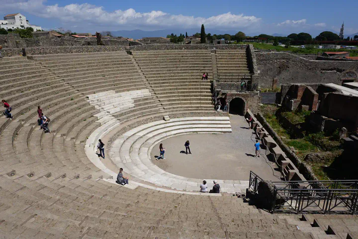 A large Roman theatre