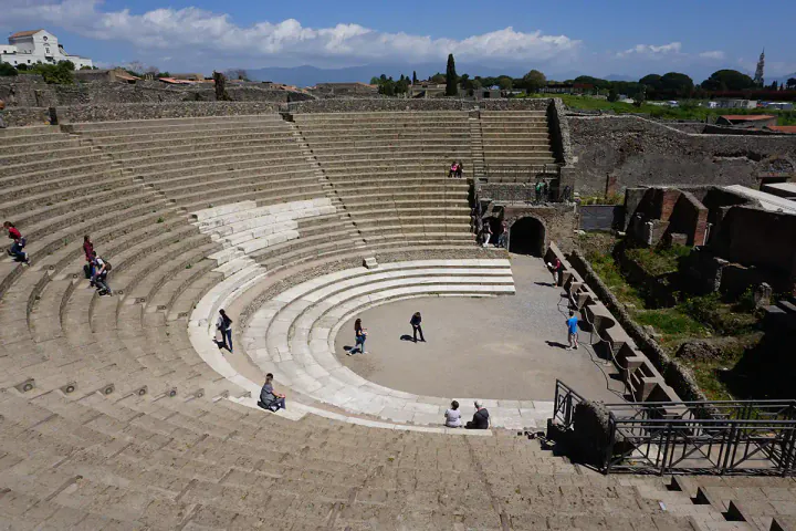 A large Roman theatre