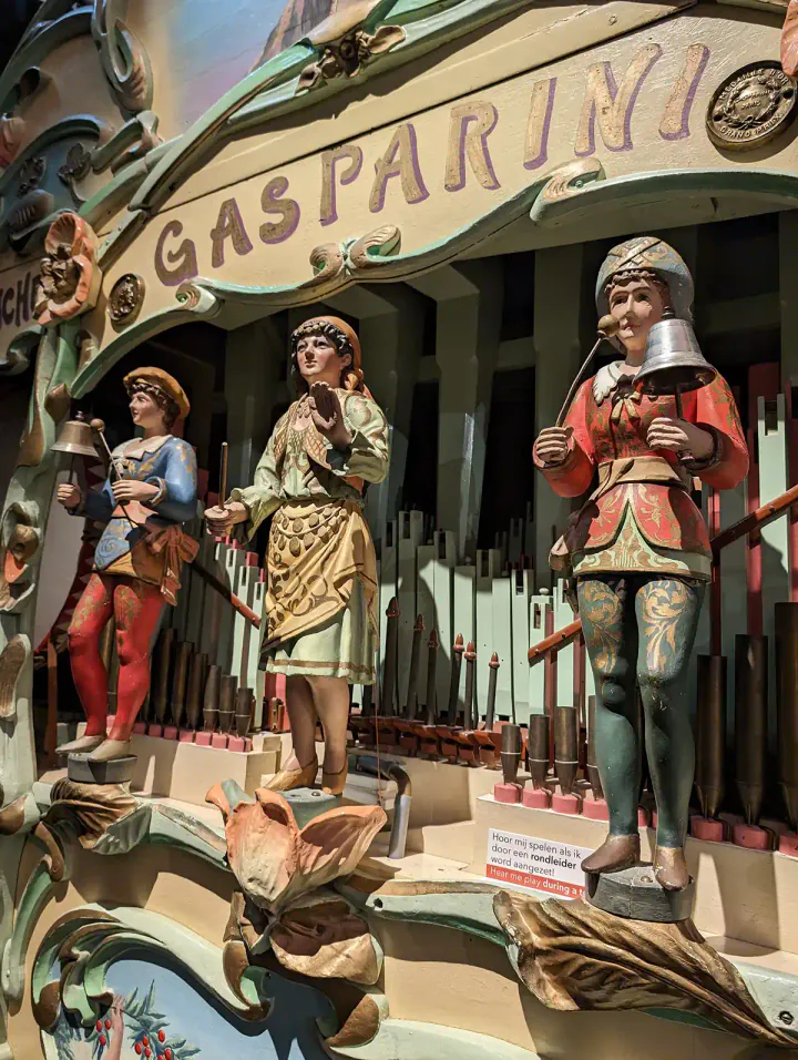 Painted figures on a historic music box