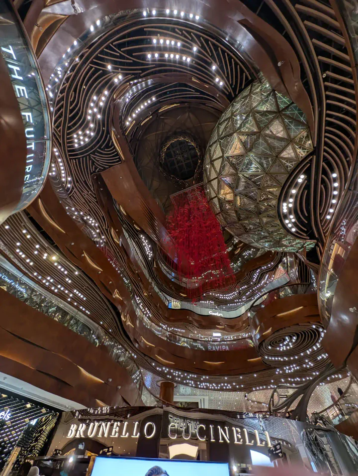 Inside the K11 Musea mall. The undulating floors inside make you feel like you're inside a chocolate bar.