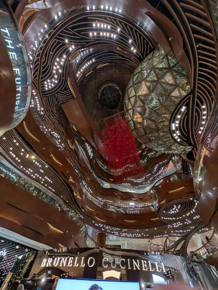 Inside the K11 Musea mall. The undulating floors inside make you feel like you're inside a chocolate bar.