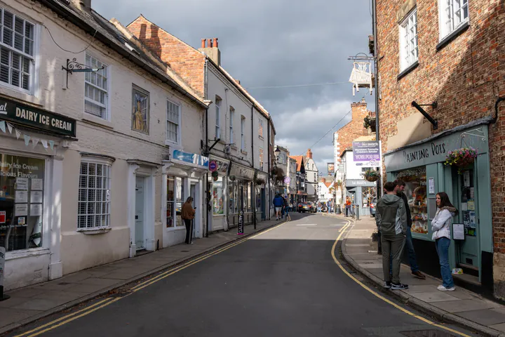 A street lined with shops