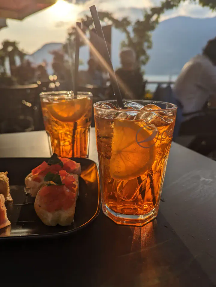 Aperitivo with a view of Lake Como