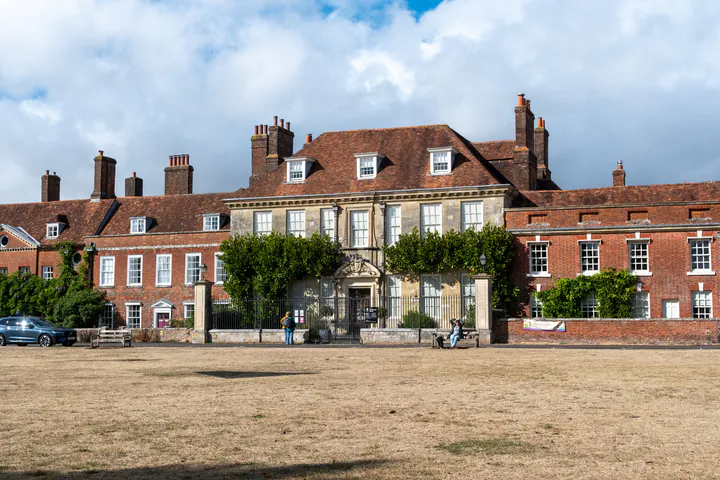 A beautiful house with a lawn in front