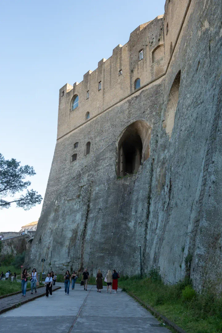 The giant exterior walls of Castel Sant'Elmo